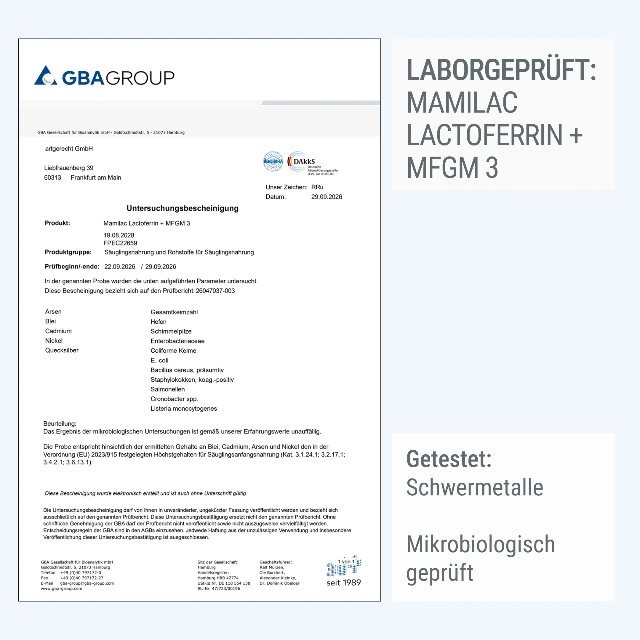 Mamilac Lactoferrin + MFGM 3 | Folgemilch ab dem 10. Monat